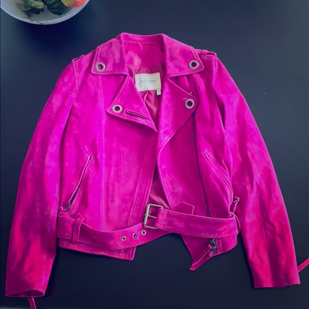 Lanvin pink suede jacket
